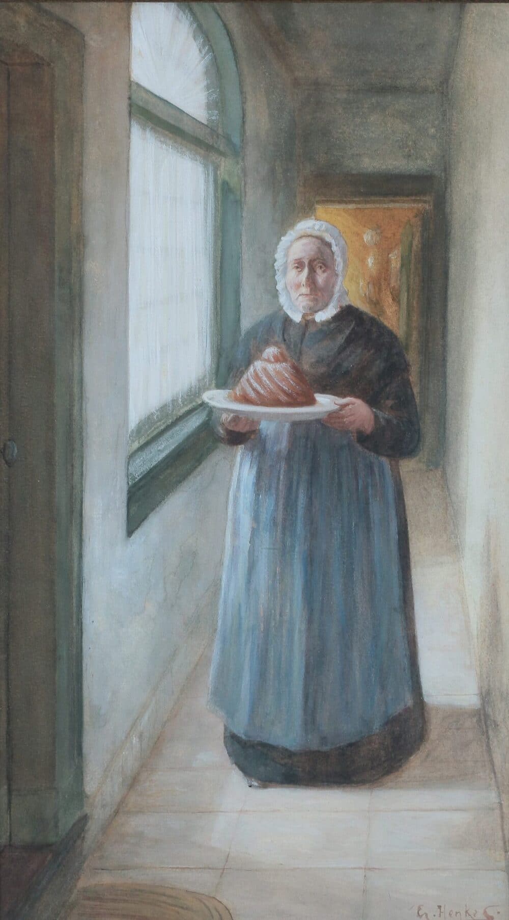 Gerke Henkes (1844-1927) | ‘Vrouw met vers gebakken tulband’