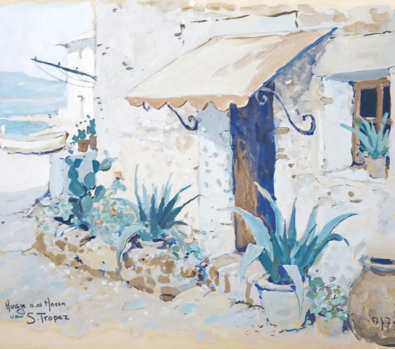 Arie Zwart (1903-1981) | 'Huisje aan de haven van Saint Tropez'