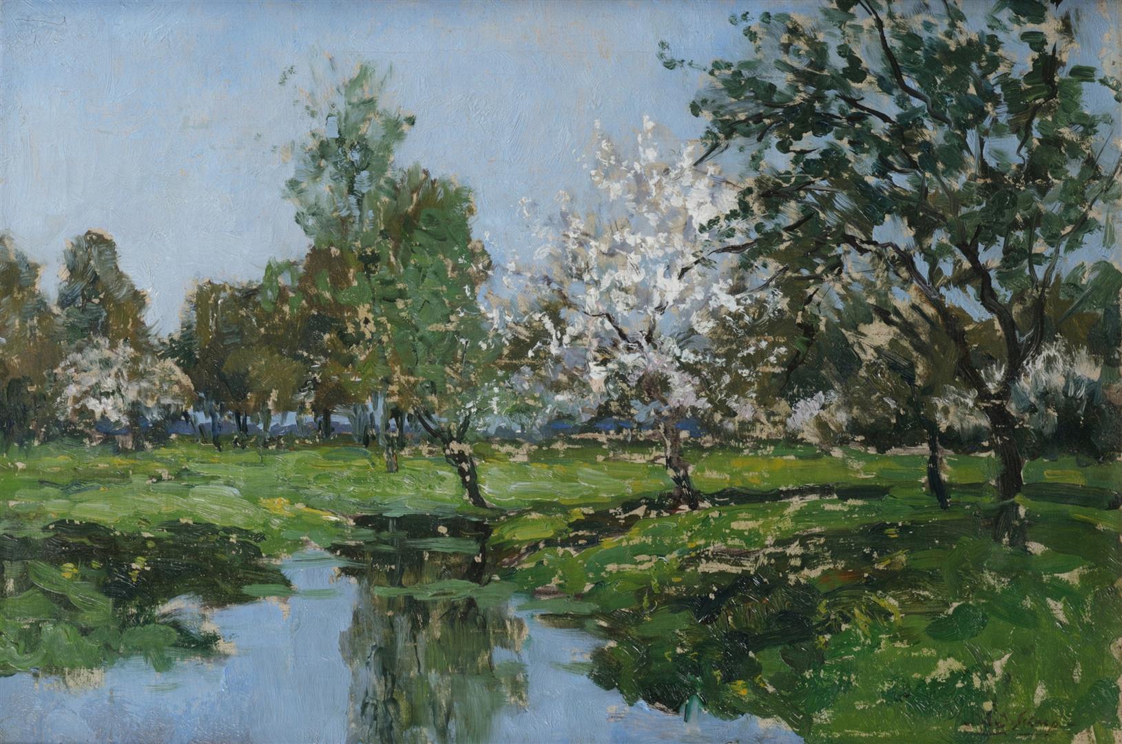 Egbert Schaap (1862-1939) | 'Voorjaar in Ankeveen'