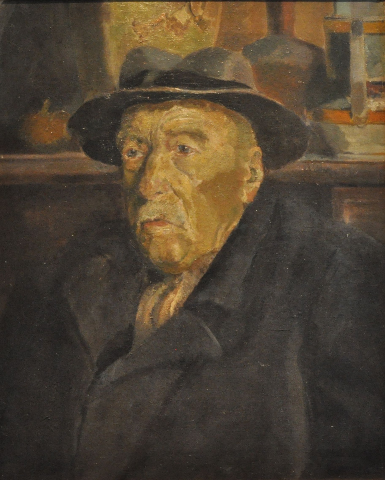 Henri Boot (1877-1963) | ‘Portret van een man met sjaal en hoed’